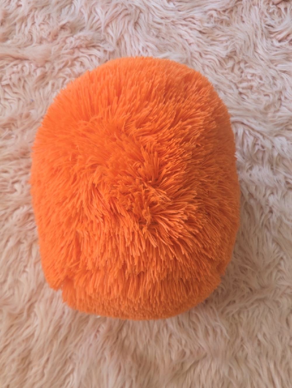 Mainstays Fluffy Orange Shag Throw Pillow